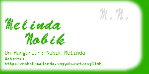 melinda nobik business card